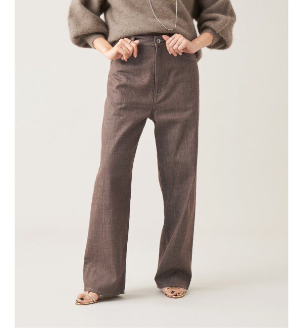 IENA LA BOUCLE「IENA LA BOUCLE ストレートカラーデニムパンツ」|デニム|