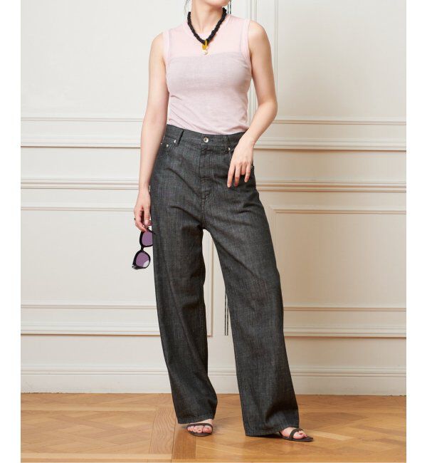 IENA LA BOUCLE「IENA LA BOUCLE ストレートカラーデニムパンツ」|デニム|