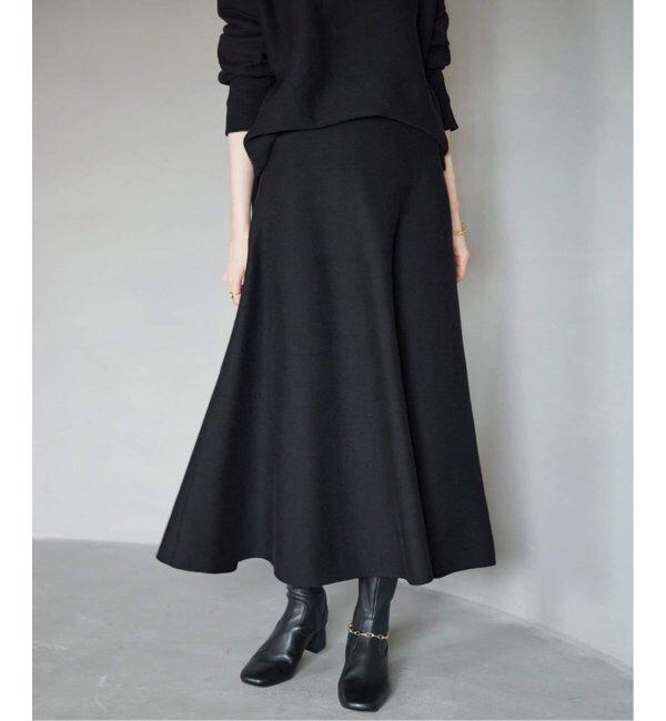 SLOBE IENA「《追加》ミラノリブニットフレアスカート」|スカート|