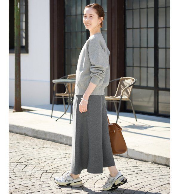 SLOBE IENA「《追加》ミラノリブニットフレアスカート」|スカート|