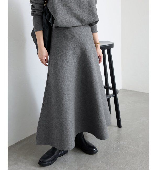 SLOBE IENA「《追加》ミラノリブニットフレアスカート」|スカート|