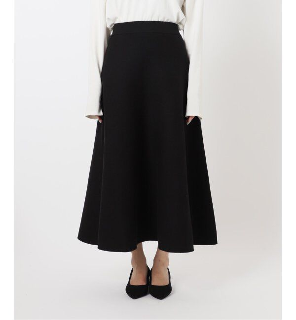 SLOBE IENA「《追加》ミラノリブニットフレアスカート」|スカート|