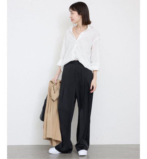 SLOBE IENA「リネンコットンレギュラーシャツ」|シャツ・ブラウス|