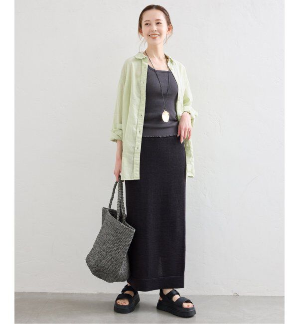 SLOBE IENA「リネンコットンレギュラーシャツ」|シャツ・ブラウス|