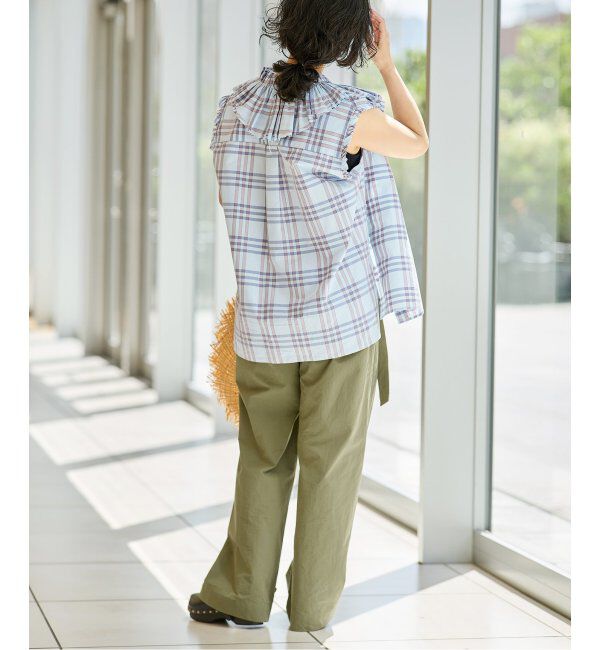 IENA LA BOUCLE「IENA LA BOUCLE C/Pポプリンフリルカラーシャツ」|シャツ・ブラウス|