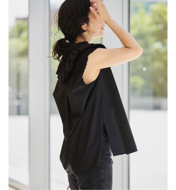 IENA LA BOUCLE「IENA LA BOUCLE C/Pポプリンフリルカラーシャツ」|シャツ・ブラウス|