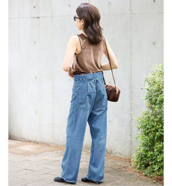 IENA「upper hights/アッパーハイツ 別注 THE LAZY OLIVIA ワイドストレートデニム」|デニム|