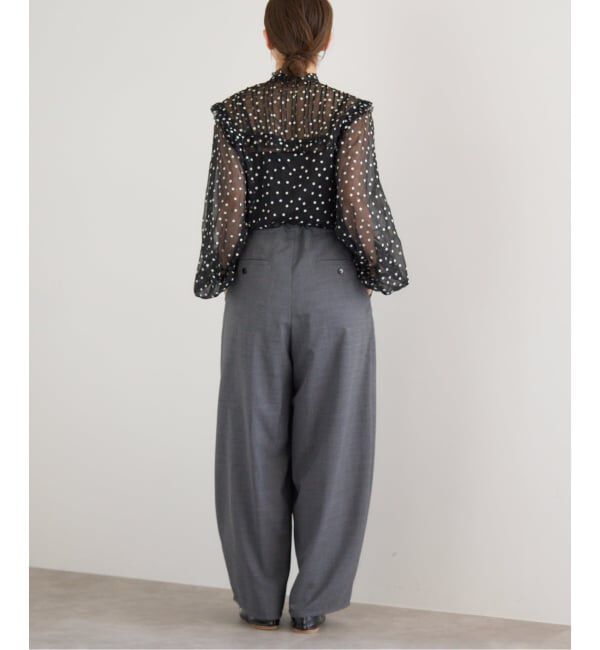 IENA「《WEB限定/追加2》楊柳フリルピンタックブラウス」|シャツ・ブラウス|