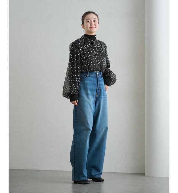 IENA「《WEB限定/追加2》楊柳フリルピンタックブラウス」|シャツ・ブラウス|