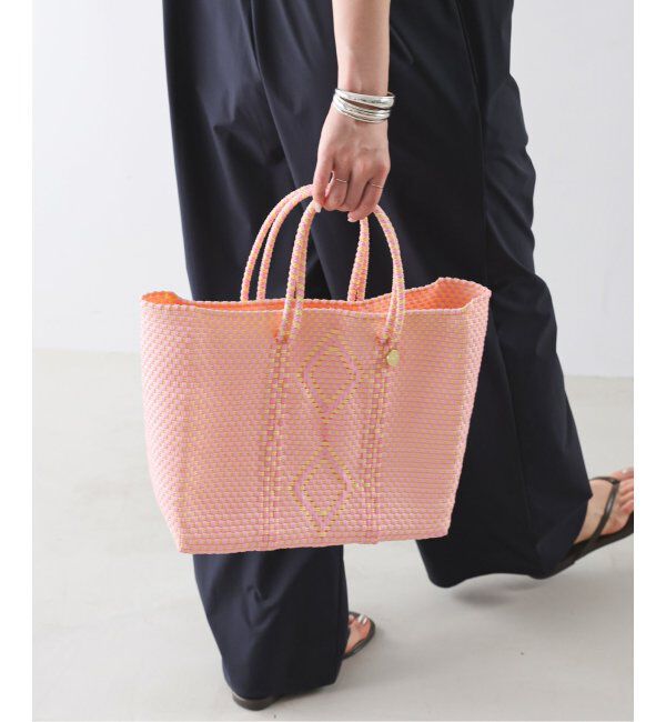 SLOBE IENA「《追加》LETRA/レトラ メルカドバッグ」|トートバッグ|ピンク