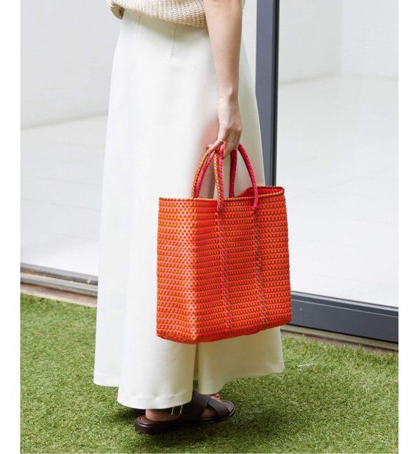 SLOBE IENA「《追加》LETRA/レトラ メルカドバッグ」|トートバッグ|オレンジ