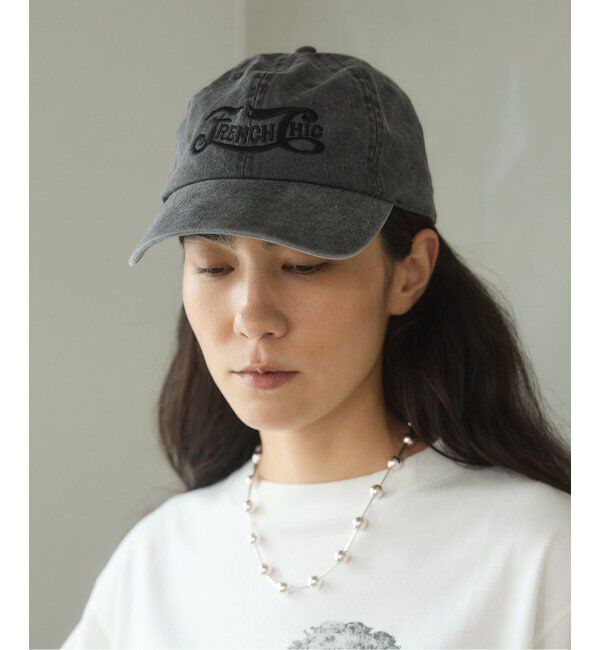 IENA「BLACK フレンチロゴキャップ」|キャップ・キャスケット|