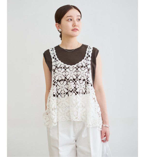 IENA「クロシェタンク」|ニット・セーター|