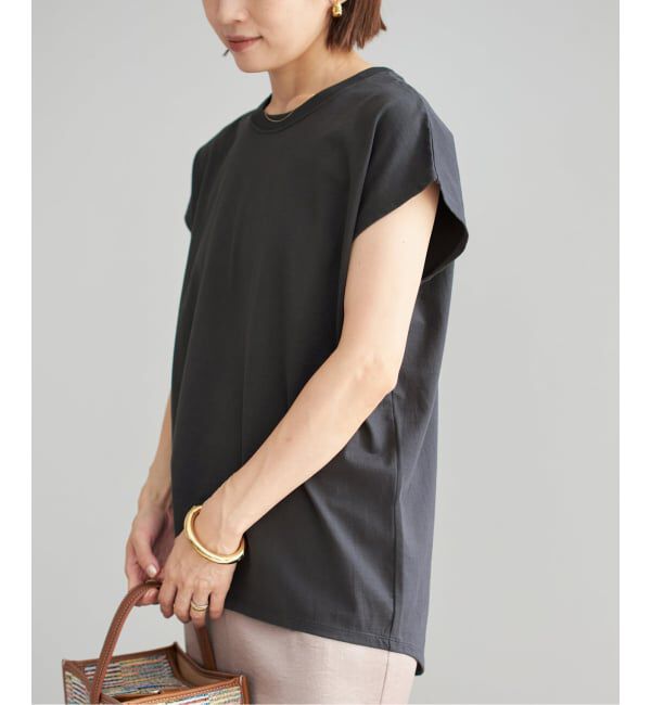 IENA「《追加7》ラウンドテールプルオーバー」|Tシャツ・カットソー|ブラック