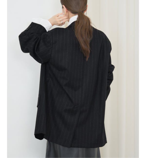 IENA「COUTURE D&rsquo;ADAM/クチュールドアダム BIG JK ストライプ」|テーラードジャケット|