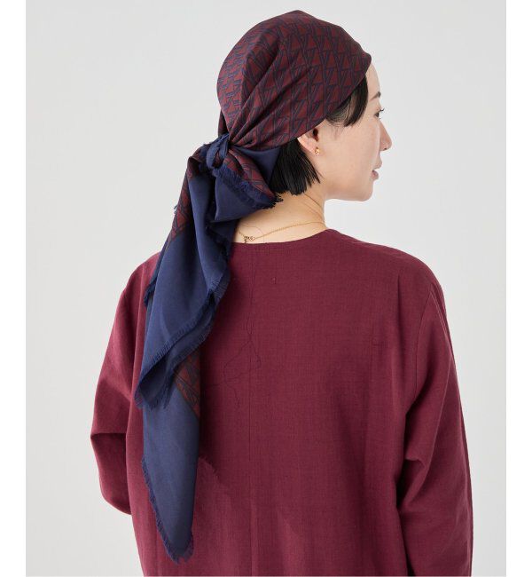 VERMEIL par iena「CITRUS シトラス V motif Silk Scarf C25264」|バンダナ・スカーフ|