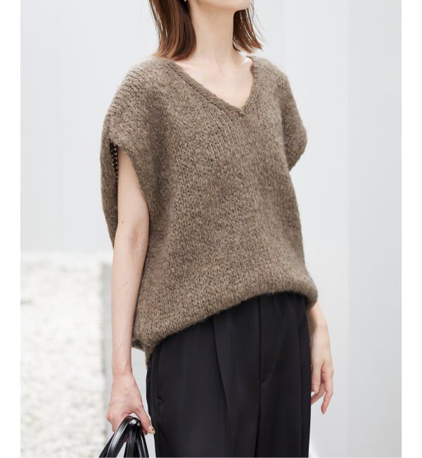 SLOBE IENA「《追加》TRICOTS JEAN MARC/トリコットジーンマルク VNベスト VARTOUI」|ニット・セーター|ブラウン