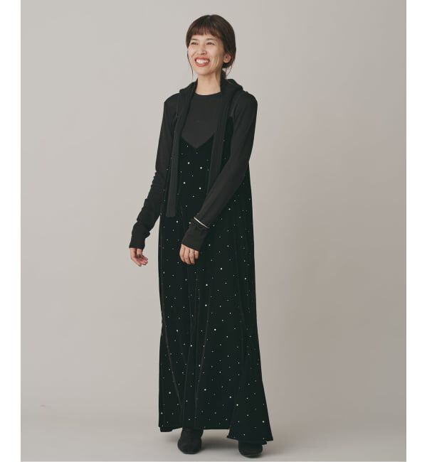 IENA「COUTURE D&rsquo;ADAM/クチュールドアダム Glitter Dress ベロアワンピース 261」|ワンピース|
