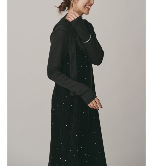 IENA「COUTURE D&rsquo;ADAM/クチュールドアダム Glitter Dress ベロアワンピース 261」|ワンピース|