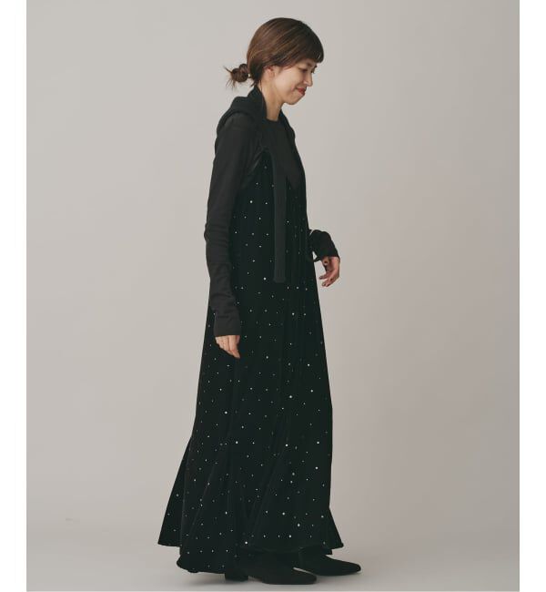IENA「COUTURE D&rsquo;ADAM/クチュールドアダム Glitter Dress ベロアワンピース 261」|ワンピース|