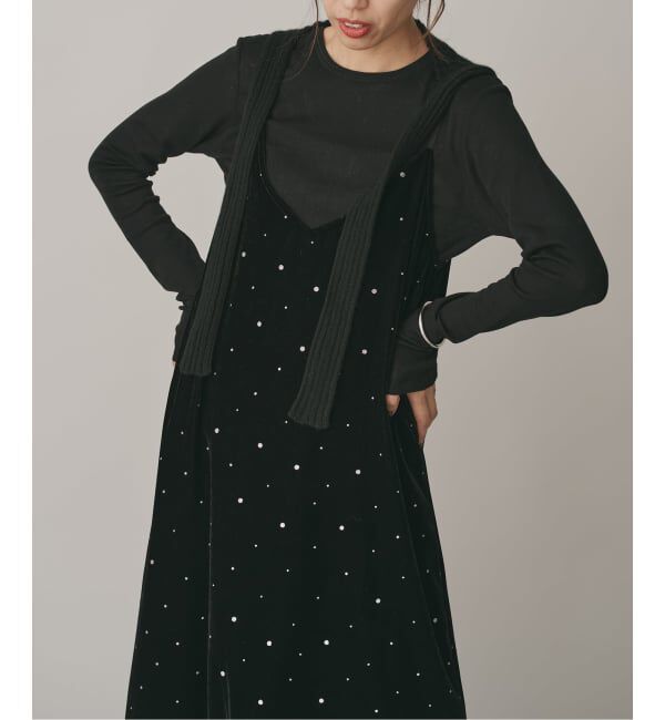 IENA「COUTURE D&rsquo;ADAM/クチュールドアダム Glitter Dress ベロアワンピース 261」|ワンピース|