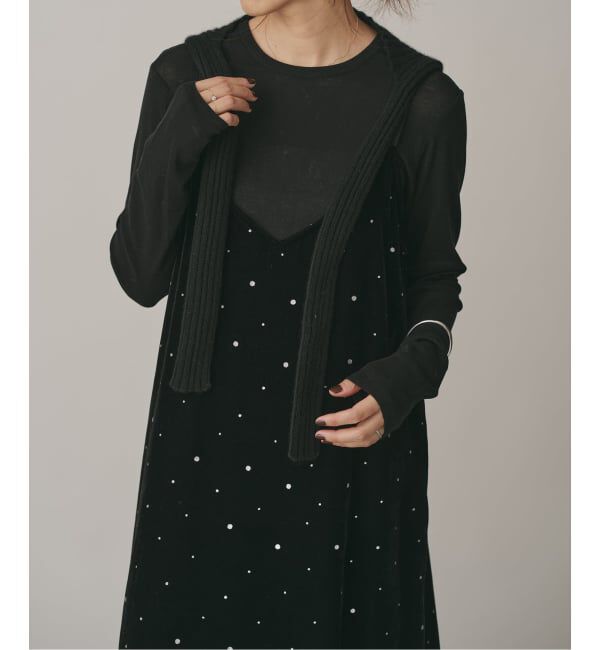 IENA「COUTURE D&rsquo;ADAM/クチュールドアダム Glitter Dress ベロアワンピース 261」|ワンピース|