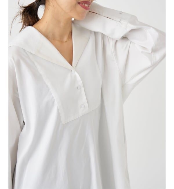 IENA「セイラーカラードレスシャツ」|シャツ・ブラウス|ホワイト