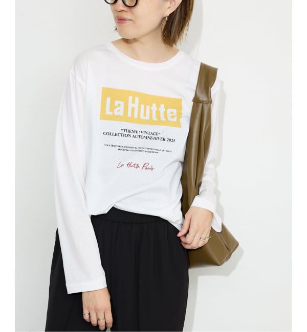 SLOBE IENA「La Hutte/ラ ユット SLOBE別注 ロンTEE」|Tシャツ・カットソー|ホワイト A