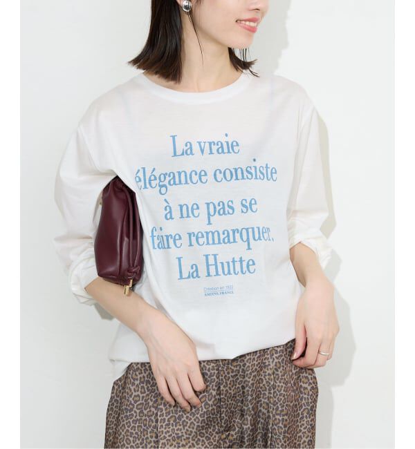 SLOBE IENA「La Hutte/ラ ユット SLOBE別注 ロンTEE」|Tシャツ・カットソー|ホワイト B