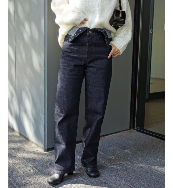 SLOBE IENA「QUIITO/キート REDENIM W WAIST PT Q25-T035」|デニム|ネイビー