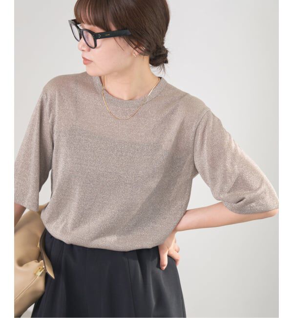 IENA「《追加》ラメ Tシャツ」|Tシャツ・カットソー|シルバー