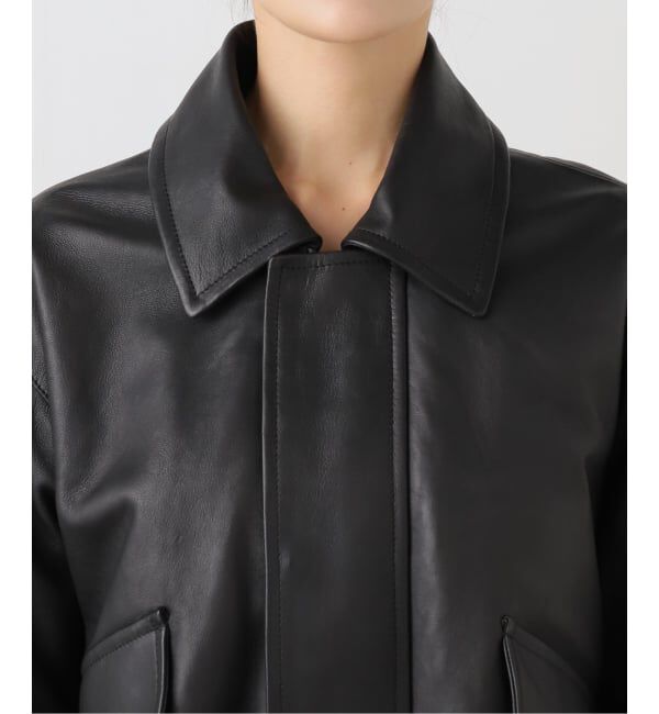 IENA「シープスキンジップブルゾン」|ライダースジャケット|