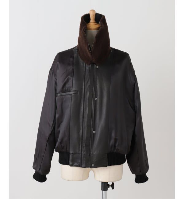 IENA「シープスキンジップブルゾン」|ライダースジャケット|