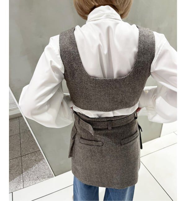 IENA LA BOUCLE「IENA LA BOUCLE ヘリンボーンミニスカート」|スカート|