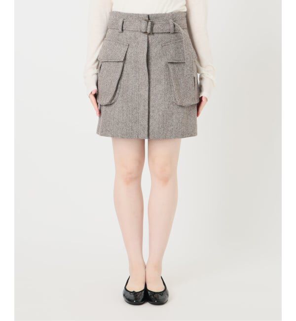 IENA LA BOUCLE「IENA LA BOUCLE ヘリンボーンミニスカート」|スカート|