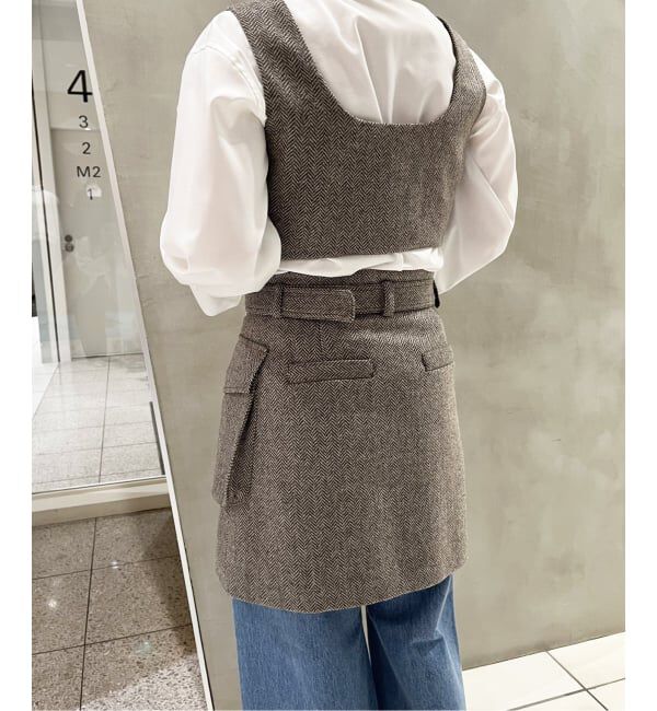 IENA LA BOUCLE「IENA LA BOUCLE ヘリンボーンミニスカート」|スカート|