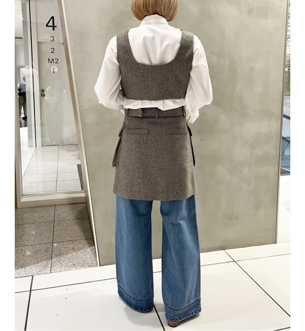 IENA LA BOUCLE「IENA LA BOUCLE ヘリンボーンミニスカート」|スカート|