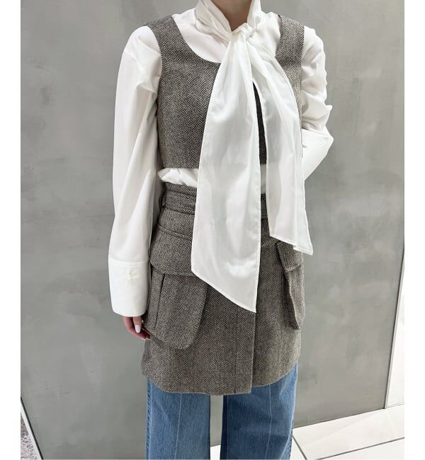 IENA LA BOUCLE「IENA LA BOUCLE ヘリンボーンミニスカート」|スカート|