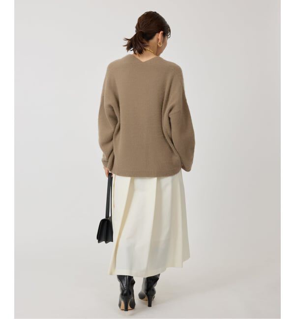 VERMEIL par iena「Room no.8 ルームエイト Raccoon Slit Neck トップス R8KN-28 4」|ニット・セーター|