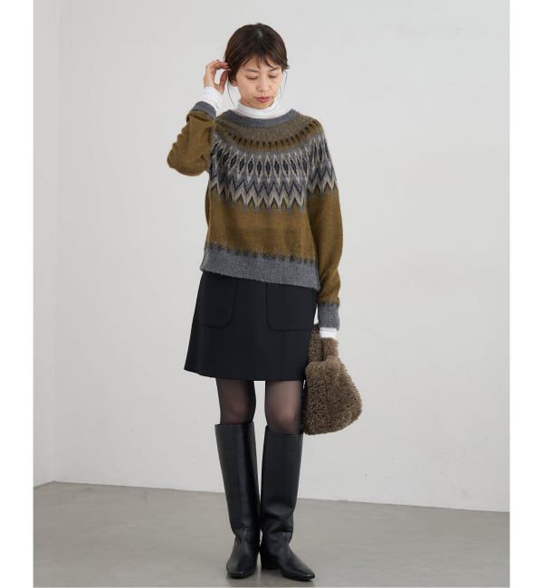 IENA「ROBERTO COLLINA/ロベルトコリーナ GIROCOLLO CROPPED ニット 253F23001」|ニット・セーター|