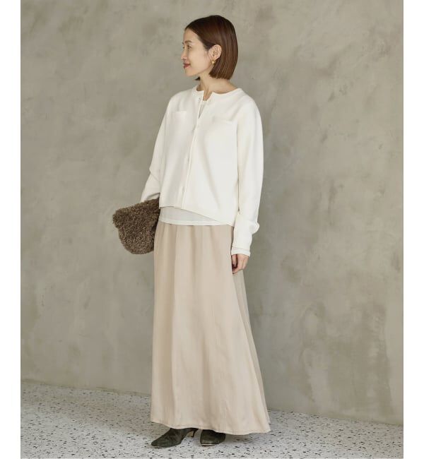 IENA「《追加2》スーパーファインスムースクルーカーディガン」|カーディガン|