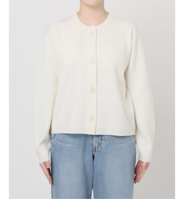 IENA「《追加2》スーパーファインスムースクルーカーディガン」|カーディガン|