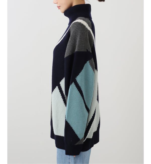 IENA「BOMPARD/ボンパール OVERSIZED ARGYLE INTARSIA TURTLE ニット MO4113」|ニット・セーター|