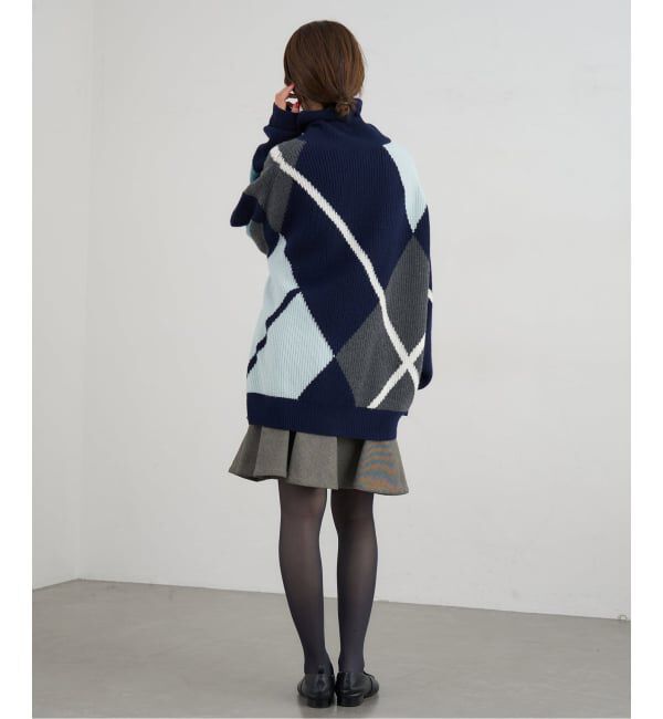 IENA「BOMPARD/ボンパール OVERSIZED ARGYLE INTARSIA TURTLE ニット MO4113」|ニット・セーター|