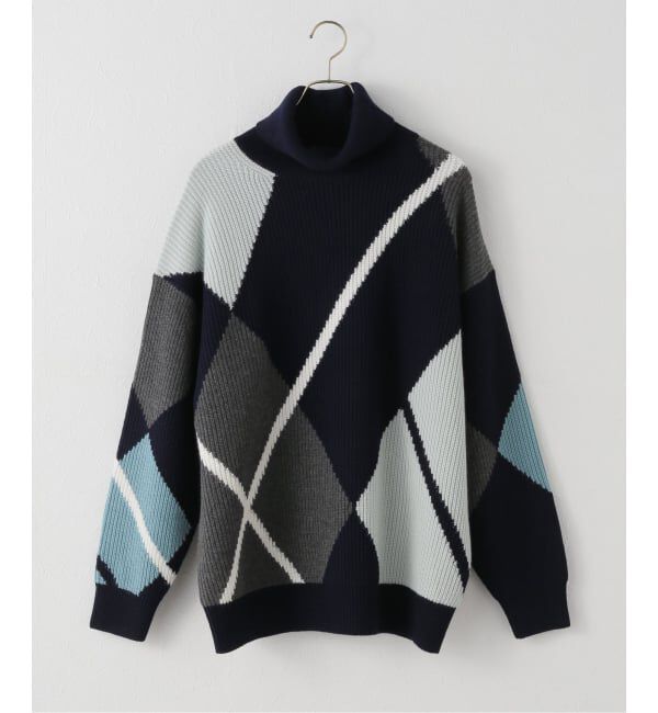 IENA「BOMPARD/ボンパール OVERSIZED ARGYLE INTARSIA TURTLE ニット MO4113」|ニット・セーター|