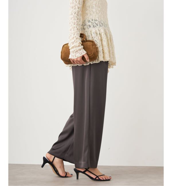 IENA「《追加2》ダブルサテンイージーパンツ」|その他|