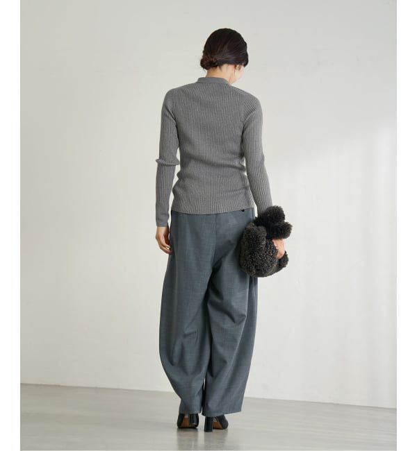 IENA「EXメリノリブ ポロ襟カーディガン」|カーディガン|