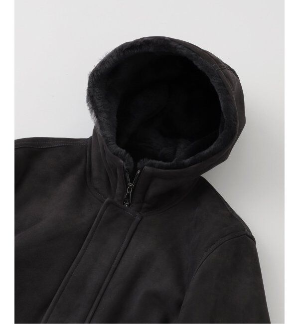 EDIFICE「EMMETI(エンメティ) WALLAS Hooded Mouton Blouson」|ライダースジャケット|