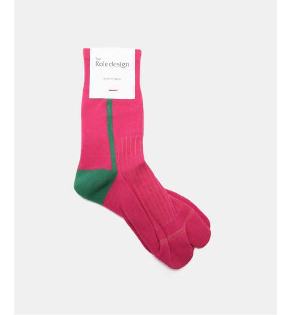 EDIFICE「THE ROLE DESIGN (ザ ロールデザイン) SIDE LINE SOCKS WOMENS RLD-666-239015」|ソックス|ピンク