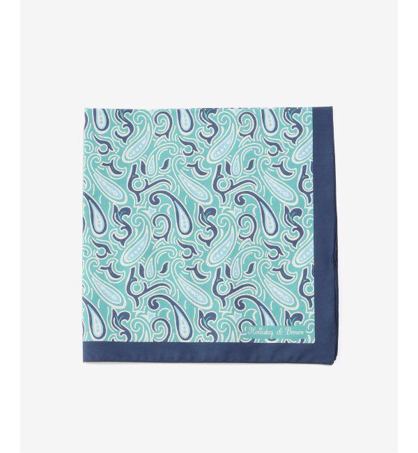 EDIFICE「Holliday & Brown (ホリデー & ブラウン) Paisley Handkerchiefs HBJ/44431」|バンダナ・スカーフ|グリーンべース
